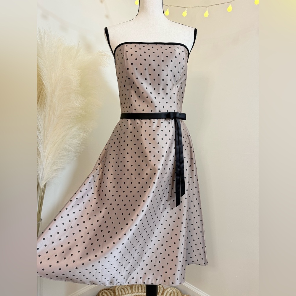 🌾 Scott McClintock Strapless Polka‎ Dot Dress